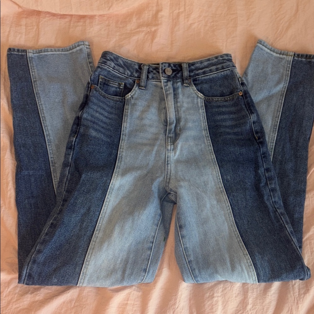 Pac Sun Two-Tone Blue 90’s Boyfriend Jeans Size 25